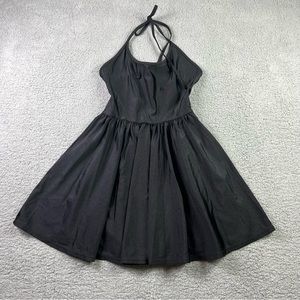 American Apparel Black Halter Skater Dress Mini Dress Tumblr Era